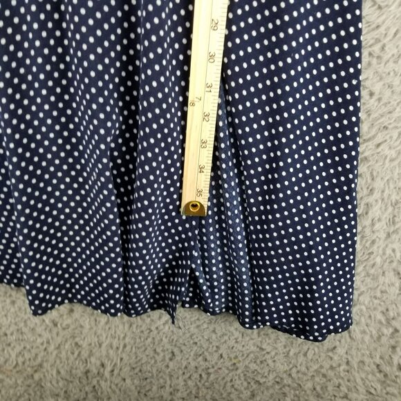 Lulus Dress Womens Medium Blue Polkadot Sleeveless Back Zip Retro Rockabilly - Picture 3 of 12
